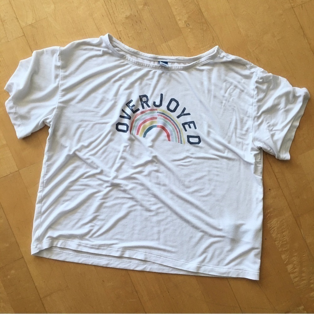 Old Navy White "Overjoyed" Sleep Shirt Size XS